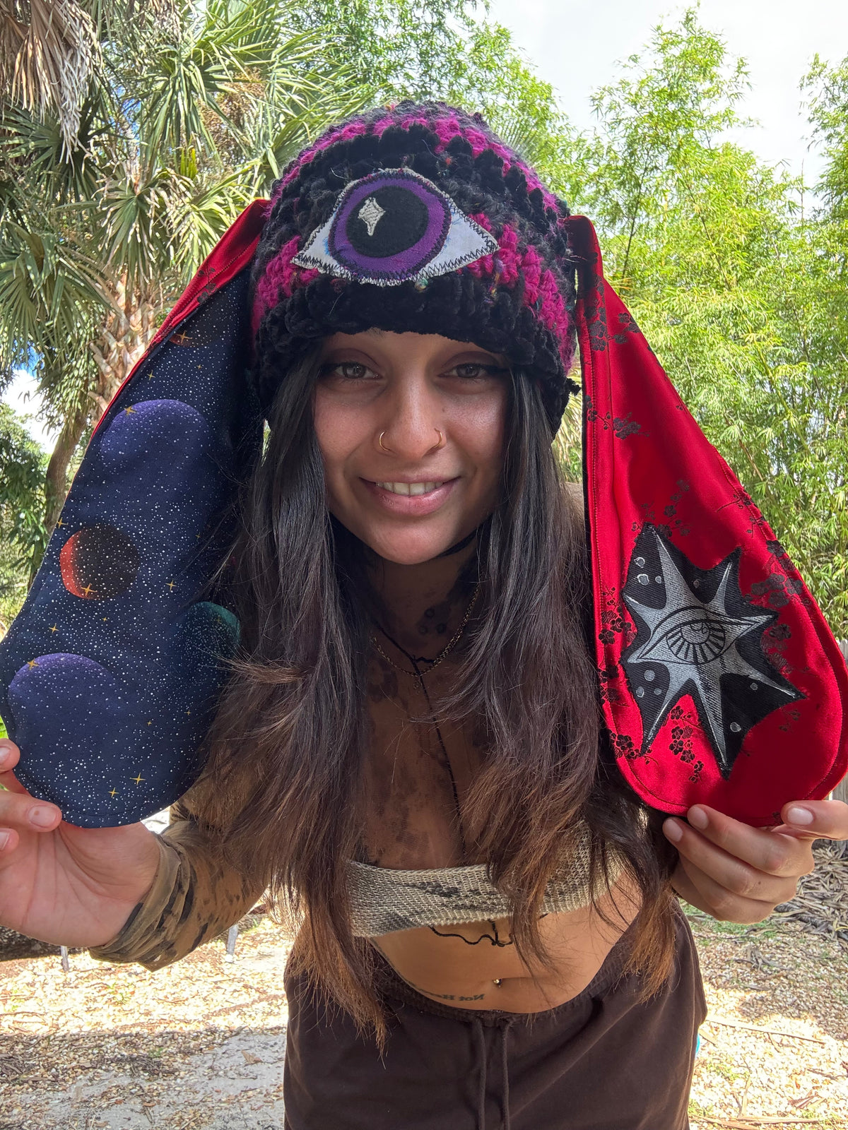 RED STAR Bunny Beanie