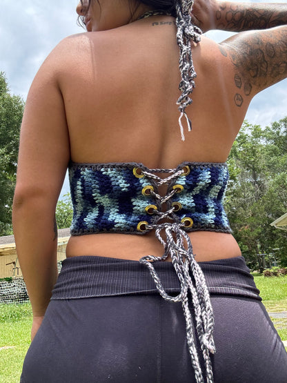 Crochet eyeball halter