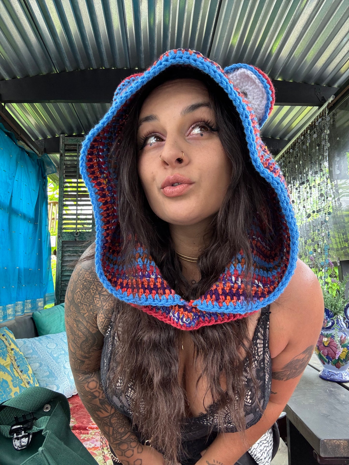 Rainbow Dart Frog Hood