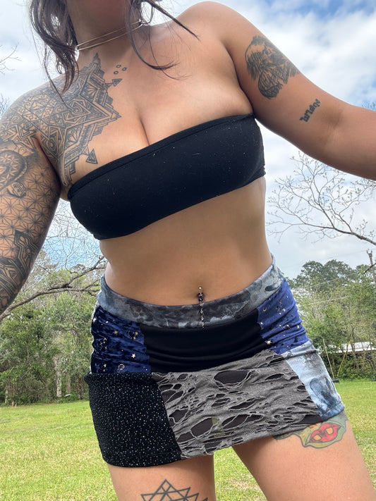 Patchwork Mini Skirt