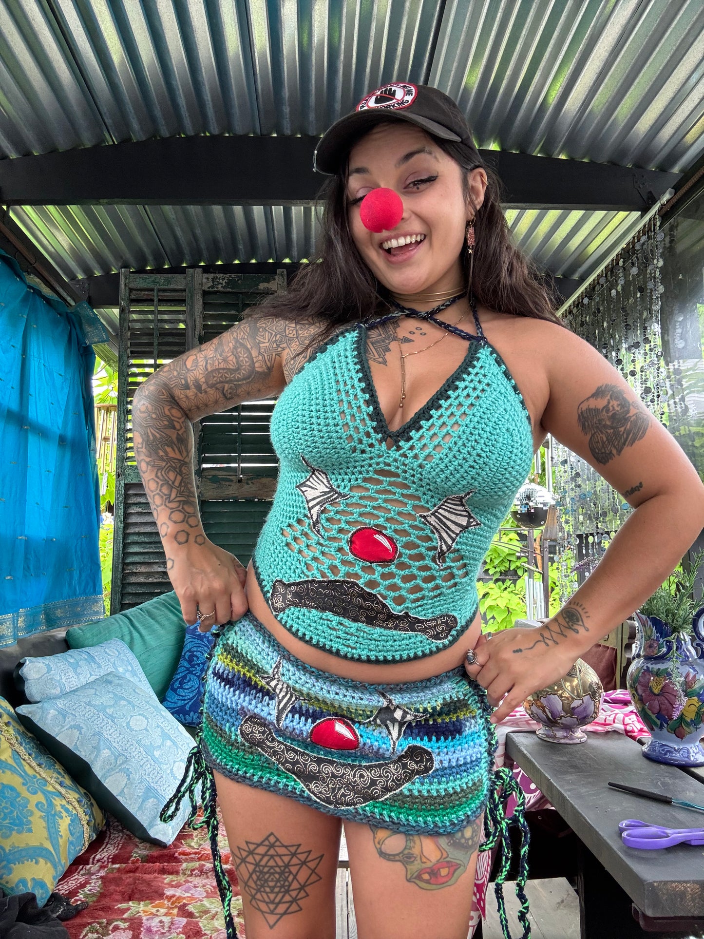 Crochet clown SKIRT