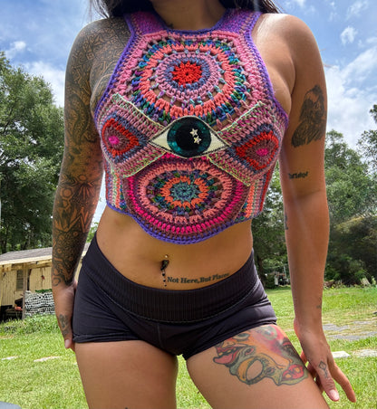 Crochet mandala top