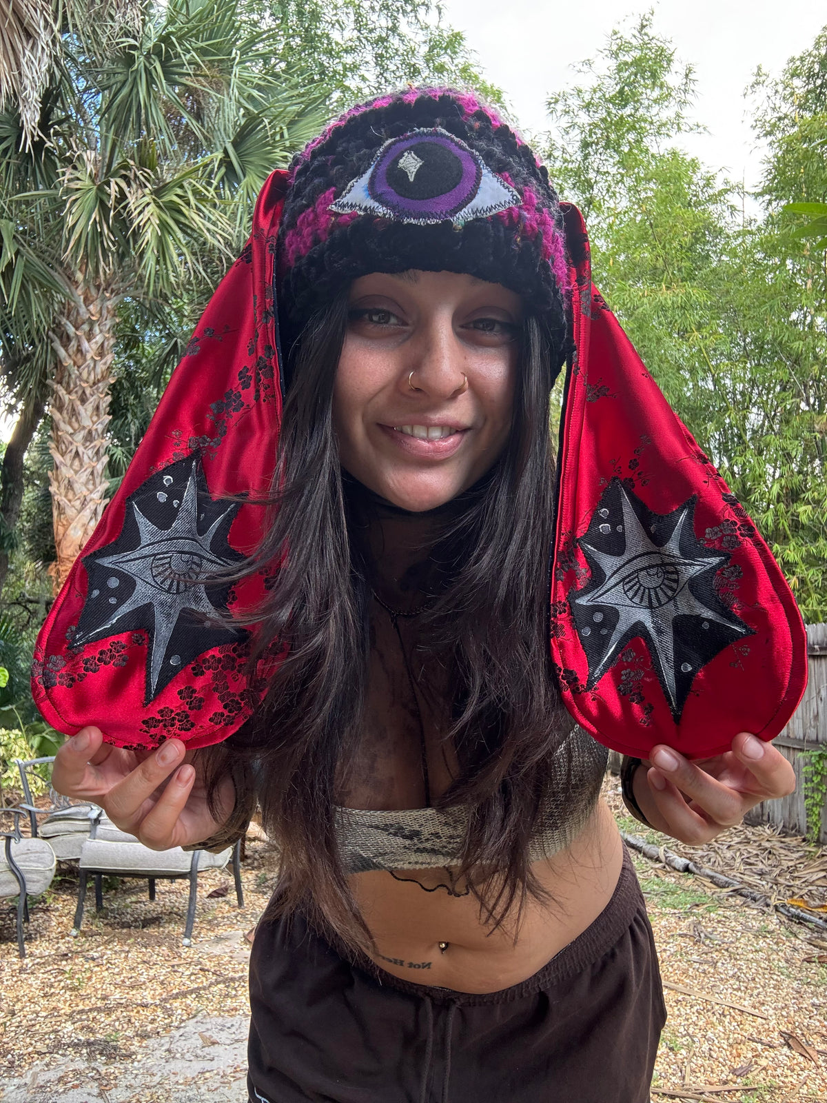 RED STAR Bunny Beanie