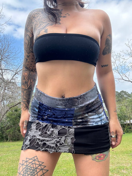 Patchwork Mini Skirt