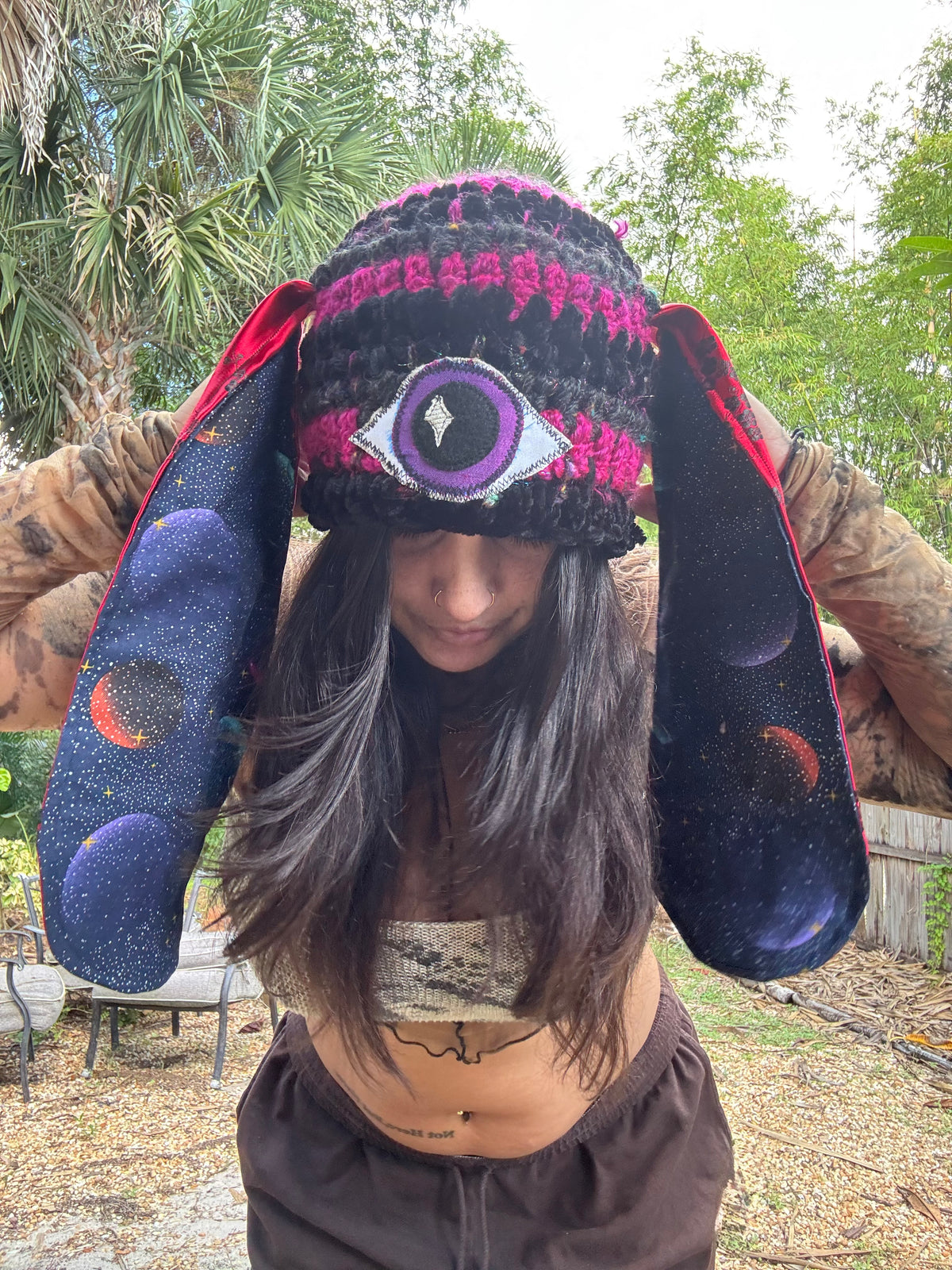 RED STAR Bunny Beanie