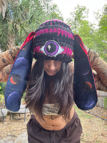 RED STAR Bunny Beanie